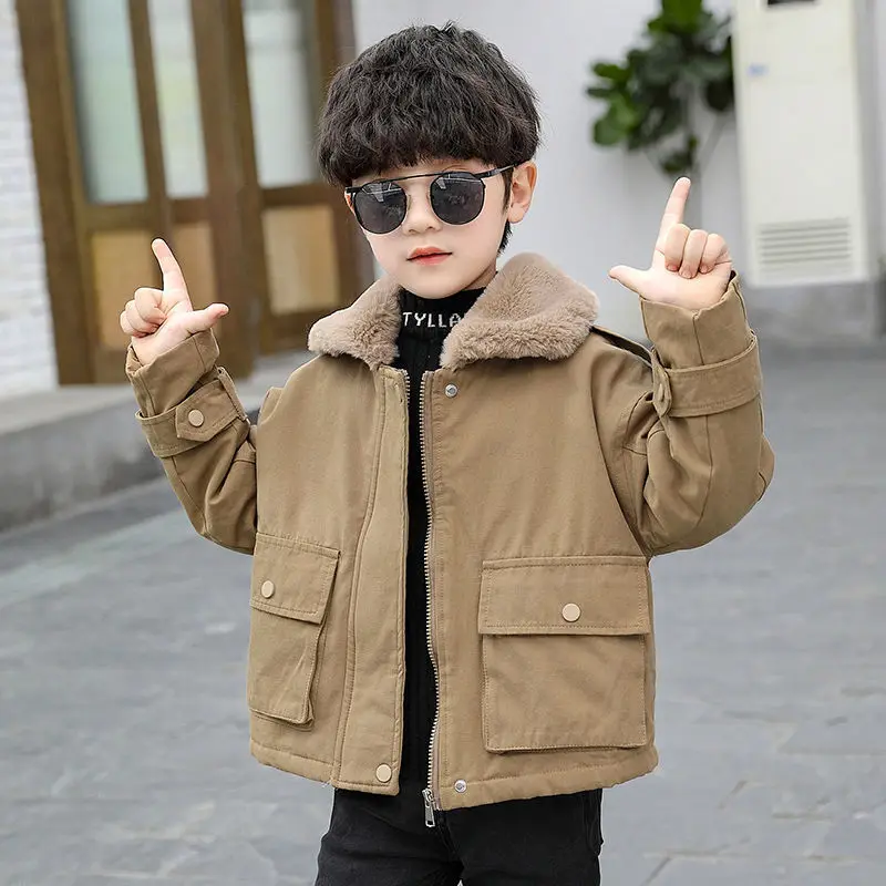 New Children Winter Down Jacket Boy clothes Thick Warm Hooded Coat Kids Parka Real fur Teen clothing Outerwear snowsuit 3-14 Yrs