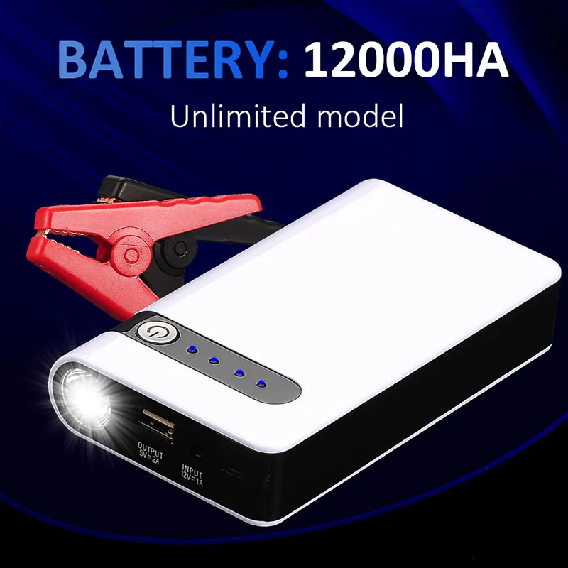 Portable Mini Slim 20000mAh Jump Starter Engine Battery Charger Power Bank USB Power 12V Emergency Starting Device For 1.8L Car everstart jump starter