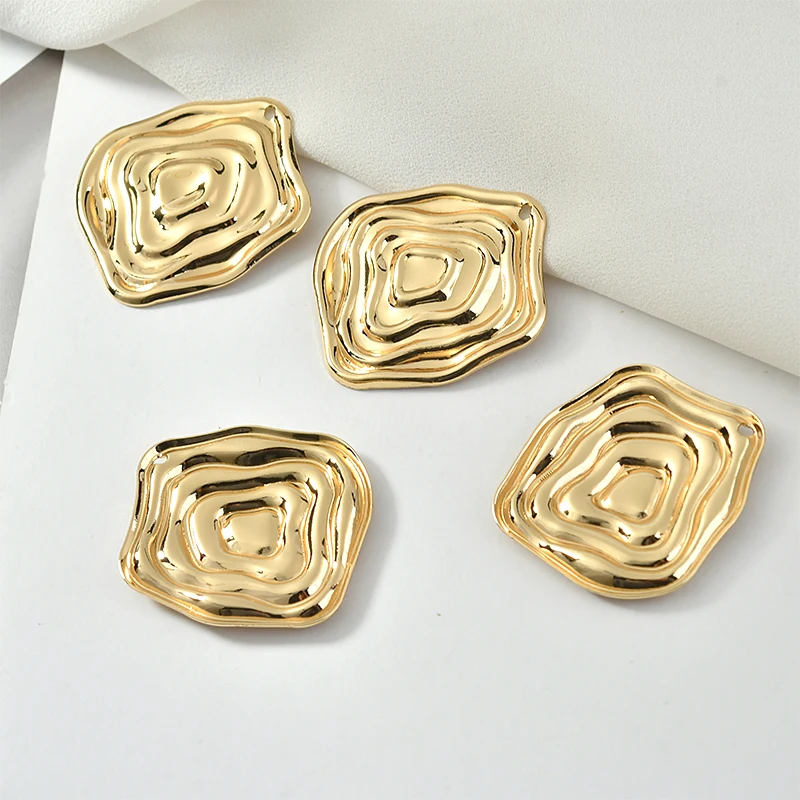 Медь покрытая 18 К настоящий золотой цвет высокого класса абстрактный Чувство