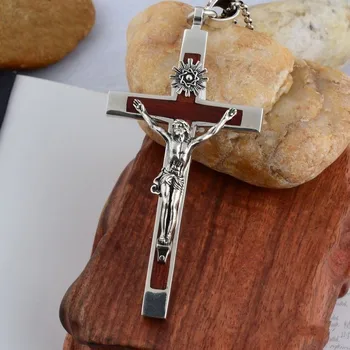 

925 Sterling Silver Cross Silver ebony cross Thailand import domineering men Pendant