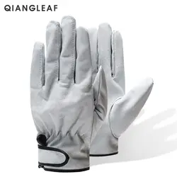 QIANGLEAF бренд Лидер продаж D Класс износостойкие рабочие перчатки ультратонкие кожаные защитные перчатки оптовая продажа Бесплатная