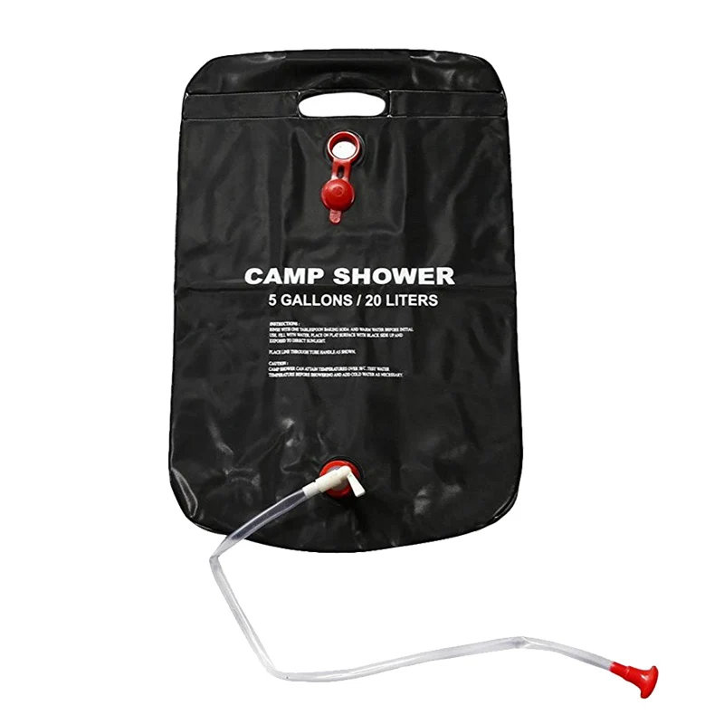 20L Solarenergie beheizt Camp Shower Bag Outdoor Camping PVC Wasser Beutel W3X1 