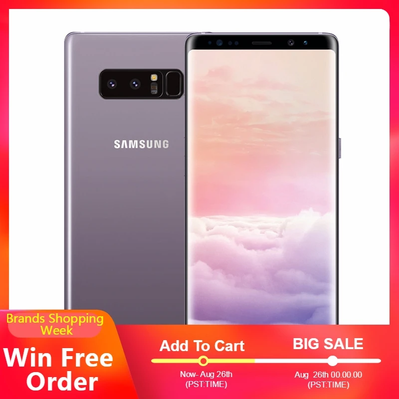 Оригинальный мобильный телефон samsung Galaxy Note 8 N950F 4G LTE двойные задние камеры 12.0MP 6 ГБ