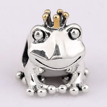 

Original Cute Frog Prince With Gold Crown Beads Fit 925 Sterling Silver Bead Charm Bracelet Bangle Diy Jewelry