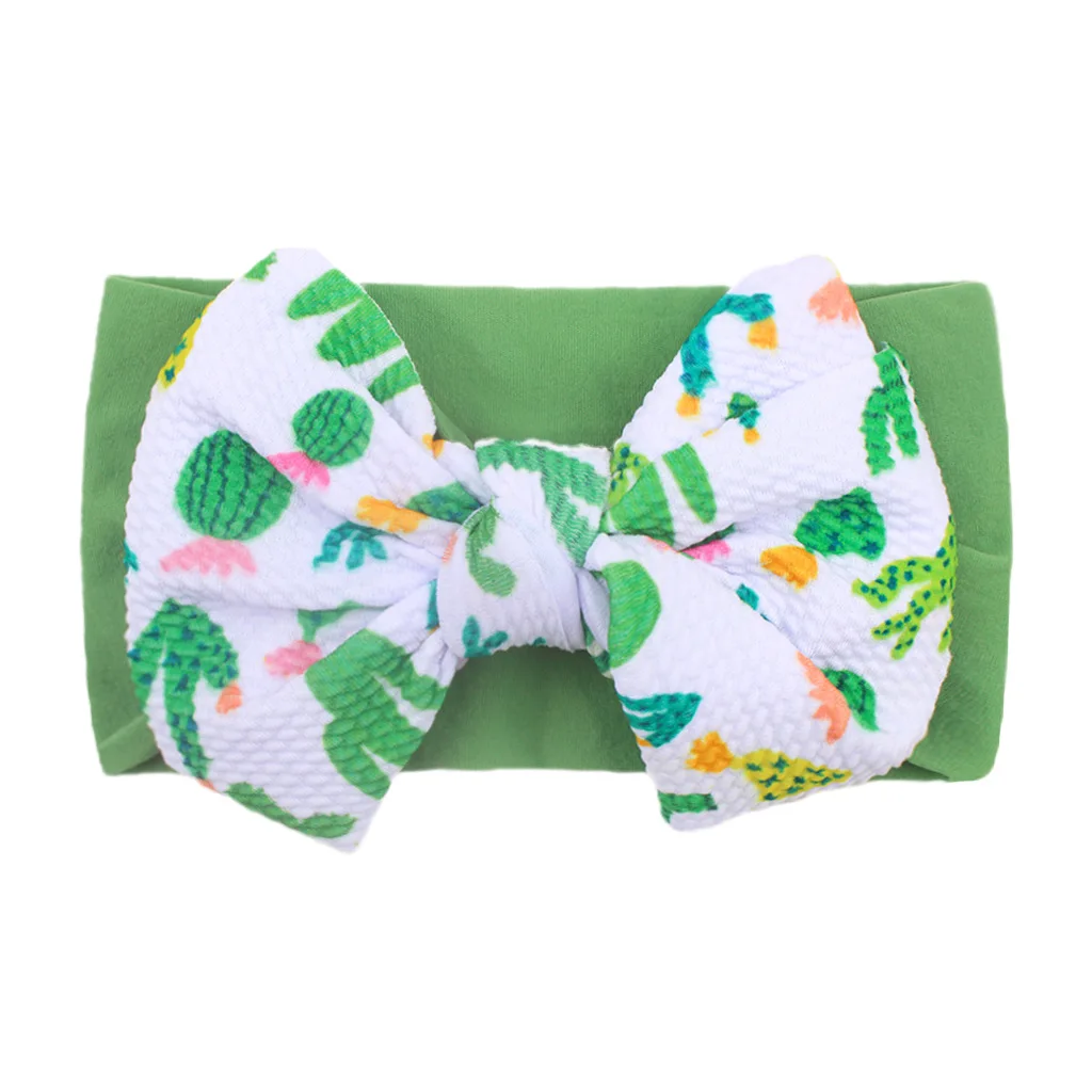 baby accessories carry bag	 Children's printed big bow nylon headband, soft stretch hair accessories, baby headgear, baby European and American printed head best baby accessories of year