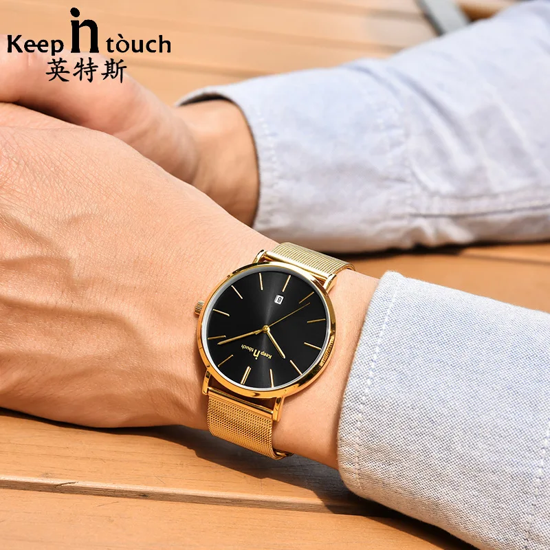 

Genuine Product Watch Men Steel Belt Quartz Watch Waterproof Simplicity Summer New Style WOMEN'S Watch