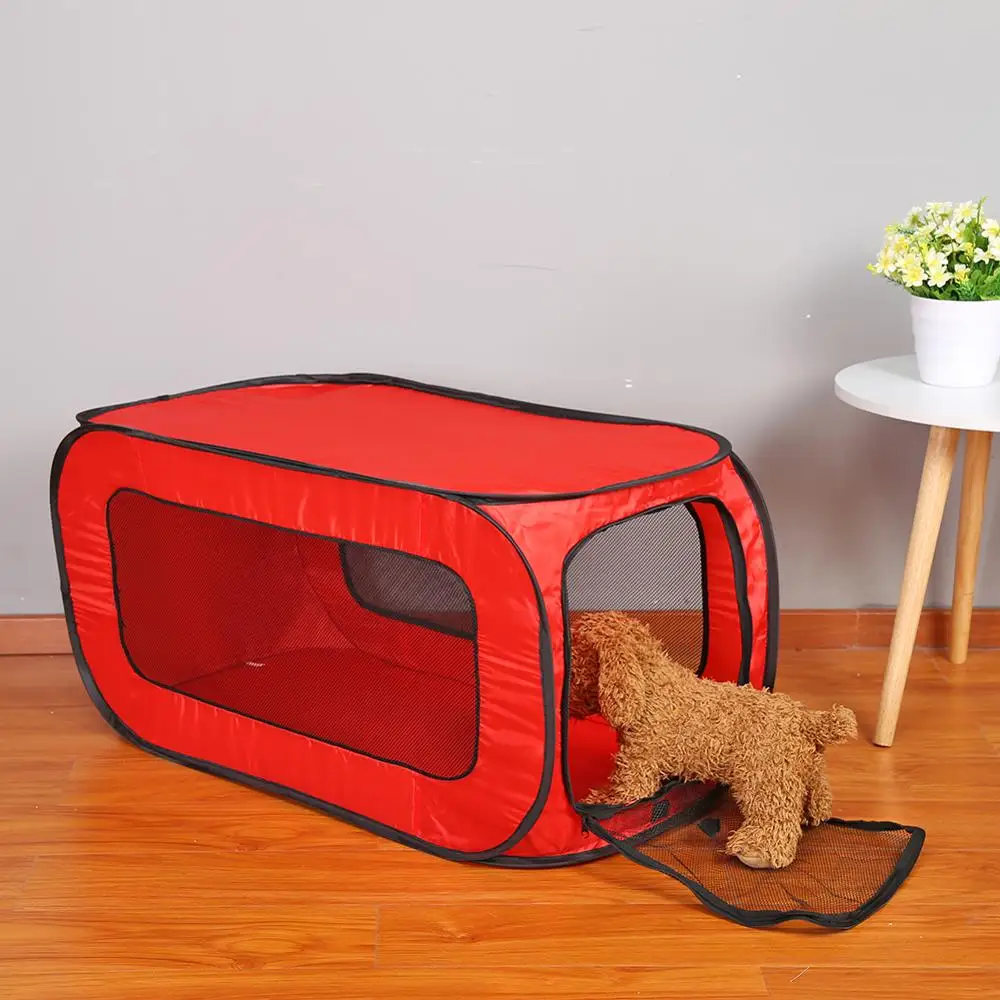 

Portable Folding Rectangular Pet Tent Dog Cage Playpen Fence Puppy Kennel Cat Pet Play Tents Tunnel Breathable Dog House