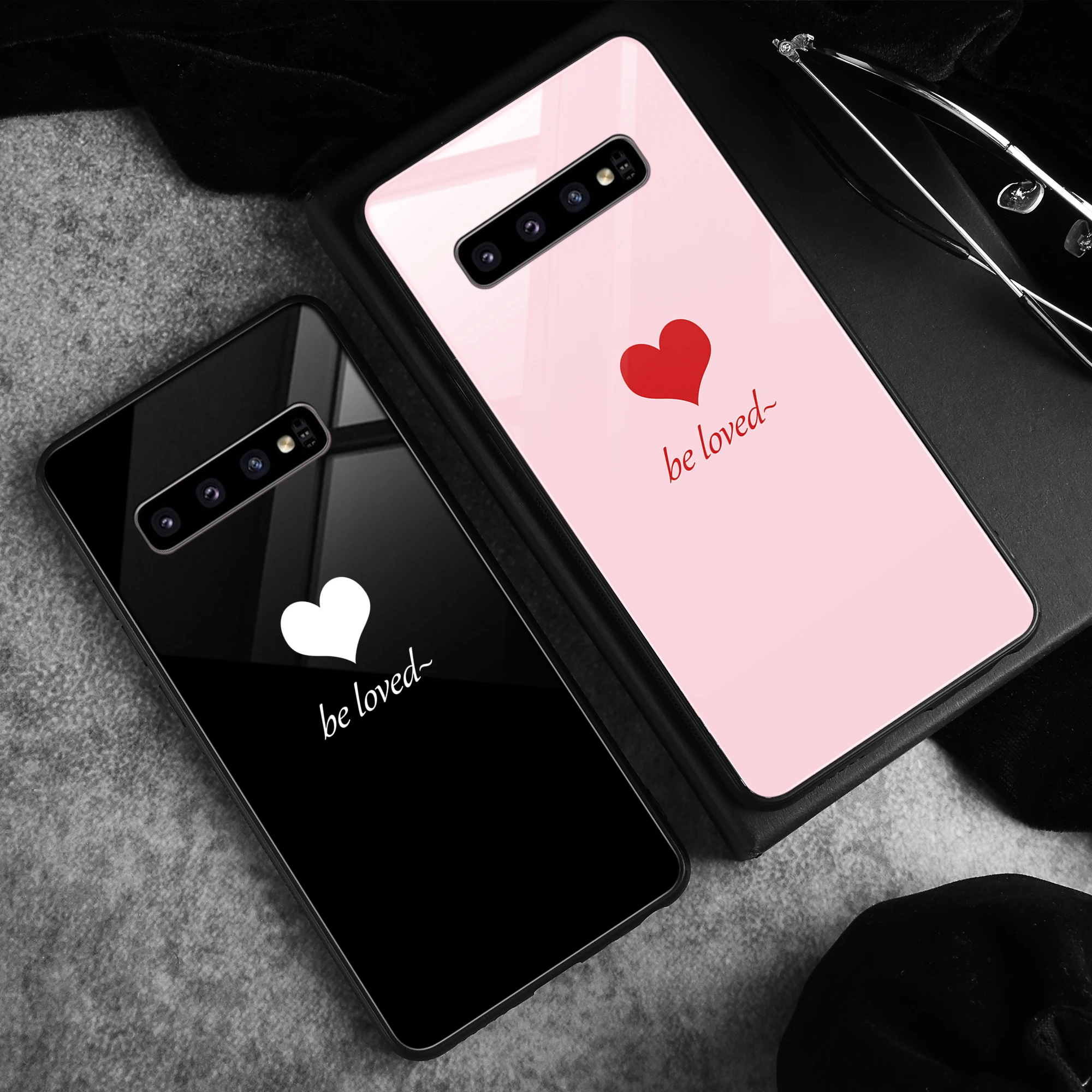 Tempered Glass Case for Samsung Galaxy S10 S9 S8 Cover Protective Pouch |