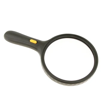 

Handheld Reading Loupe With 3 LED Light Magnifying Elder Magnifier 1.8X 5X