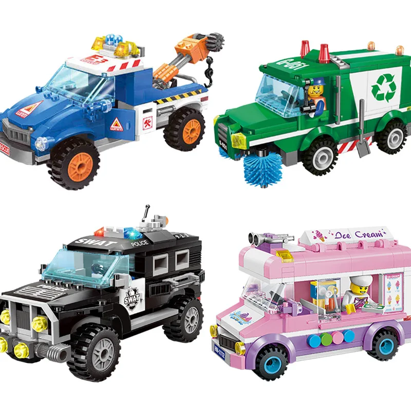 Offerte Civilizzato Città Modello di Serie di Blocchi di Costruzione Per Bambini Divertenti Giocattoli Educativi Compatibile Legoings per I Bambini Regalo Di Natale