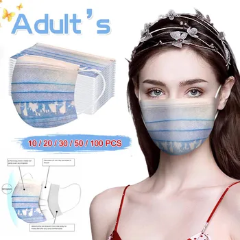 

Unisex Women Man Cartoon Printing Face Cover Disposable mondmasker Face Mask 3Ply Ear Loop Health Care Anti-PM2.5 Mask In Stock
