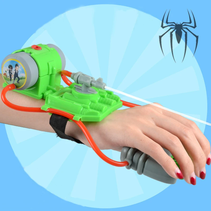 5 M Shooting Mini Wrist Water Guns Toys Summer Beach Spiderman Style Fun Blasters For Pools 