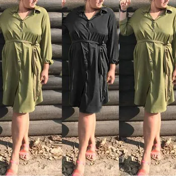 

2019 hot Women Fashion V-Neck Solid Color Long Sleeve Casual Formal Sexy Girdle Dress Dropshipping Discount Free Shipping