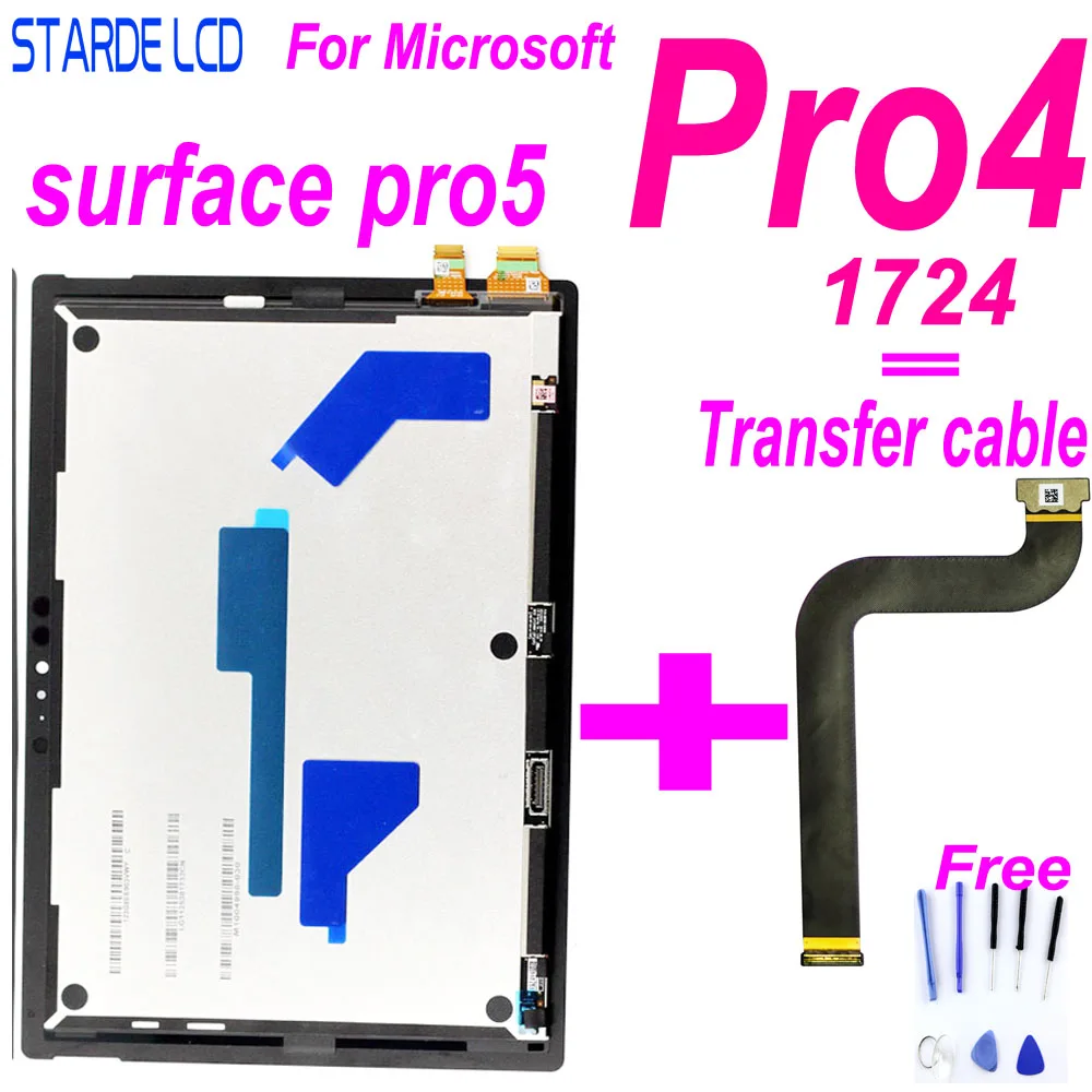 

For Microsoft Surface Pro 4 1724 LCD Display Screen Digitizer Touch Panel Glass Assembly for Surface Pro 5(2017) Pro5 1796 LCD
