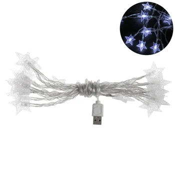 

10/20/30 LED Star String Lights USB Operated Fairy String Lights for Festival Holiday Party Wedding Decoration 1.5/3/4.5M