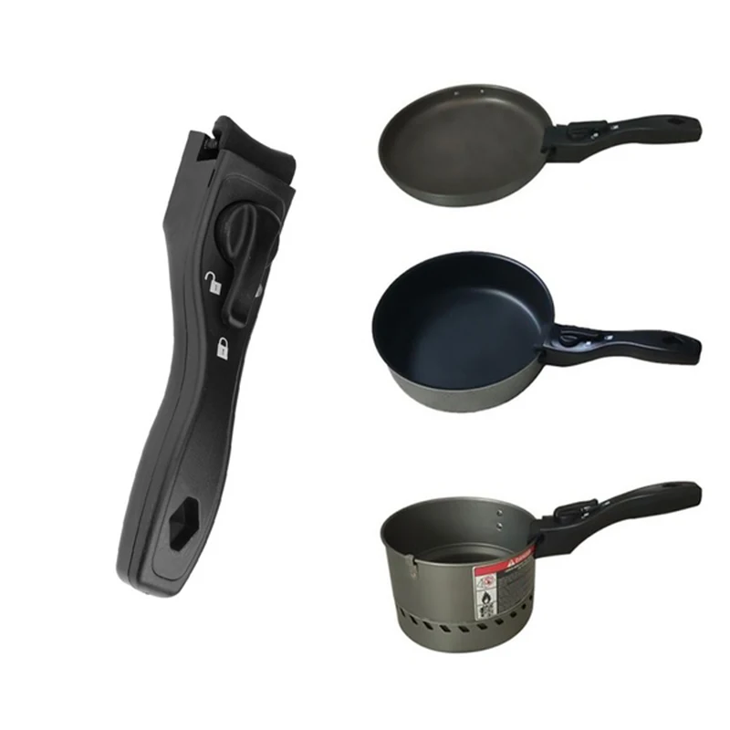 Dismountabl Replacement Pot Handle Woks Clip Handle Frying Pan Stockpot Universal Detachable Anti-Scalding Removable