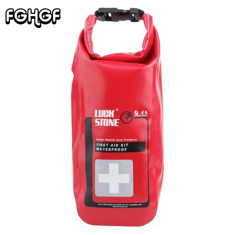 

Survival Red Waterproof 2L First Aid Bag Emergency Kits Empty Travel Dry Bag Rafting Camping Kayaking Portable Medical Bag