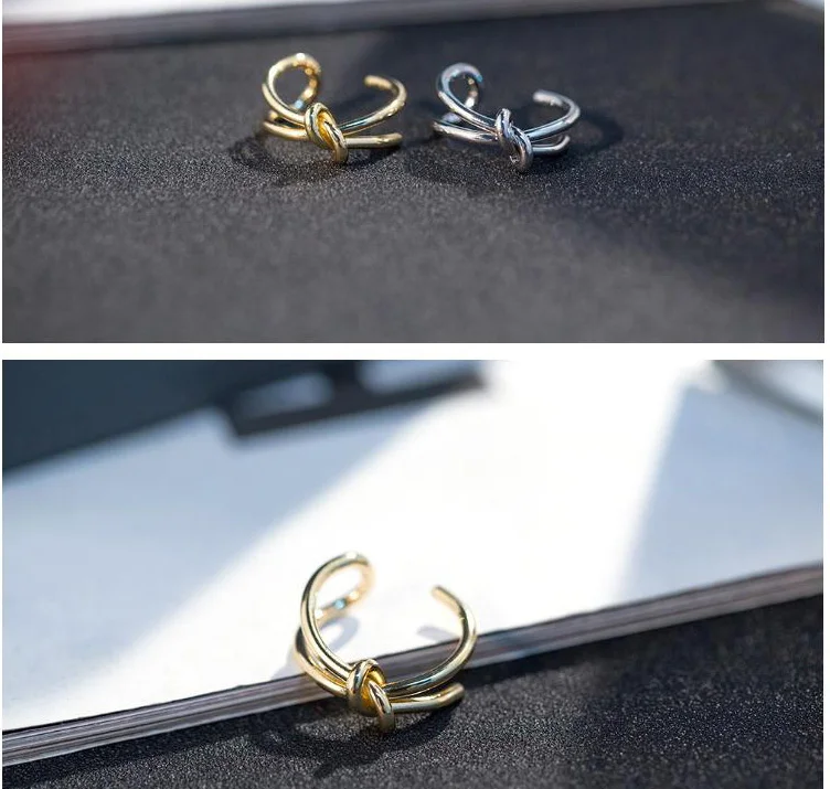 Minimalist Knot Ring In Gold And Silver For Men And Women_voghion.com