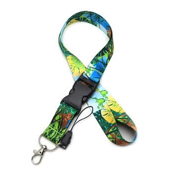 

20pcs/lot ID Holder Watercolorc Monkey Frog Lanyards Cartoon Anime Lanyard Phone Badge Holder Hang Rope Animal Keychain KB2388