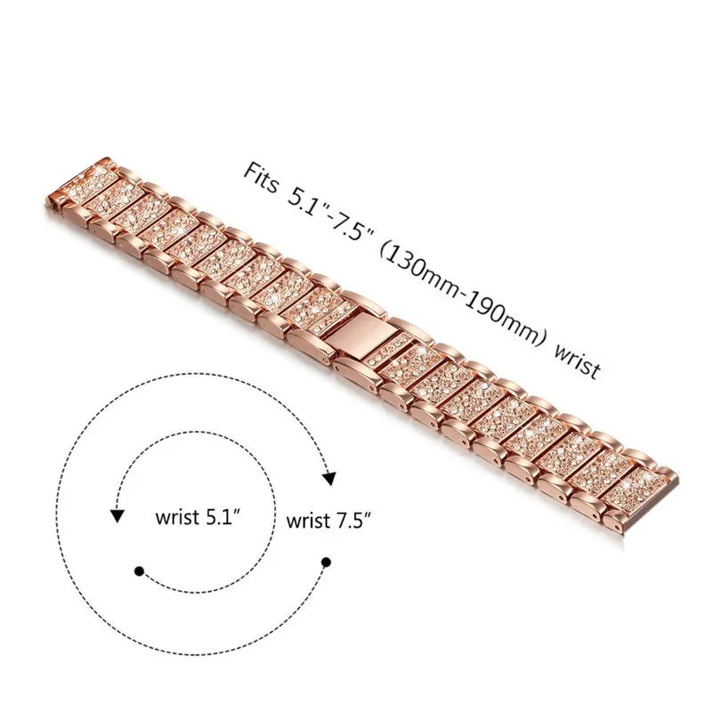 ȭ q ó gen3/gen4 hr/ticwatch c2 ð  18mm   ձ ݼ bling crystal bling crystal wristband