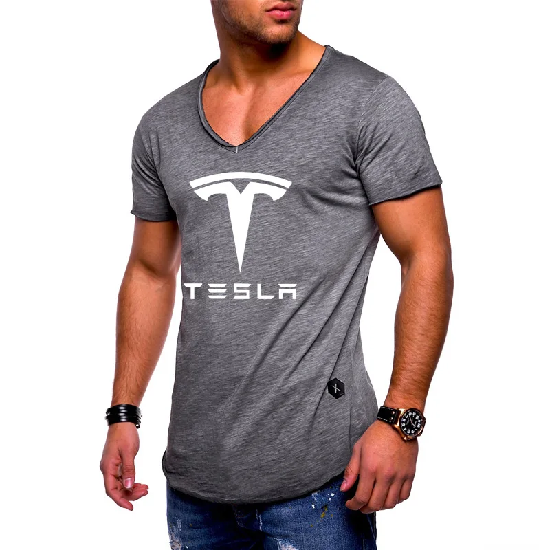 Tesla Mens Short Sleeve Cotton T shirt