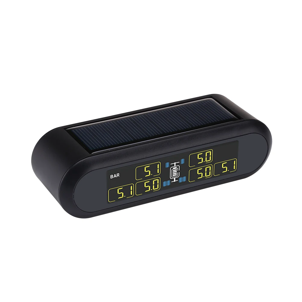 WONVON Солнечная энергия автомобиля TPMS lcd манометр система контроля давления в шинах Авто Охранная сигнализация для прицепа/RV& van