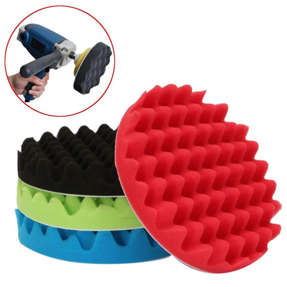 Kit para Carro Polegada 200 Milímetros Auto Carro Esponja Buff Polimento Pad Enceramento Polidor 4 Pçs - Set 8 2 automático polimento esponja buff almofada de polimento