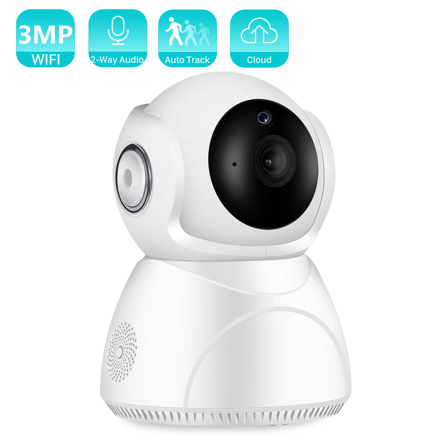 BESDER 3MP FHD PTZ IP Camera Auto Tracking 1080P Home Security WiFi IR Night Vision Audio CCTV Surveillance Baby Monitor | Безопасность