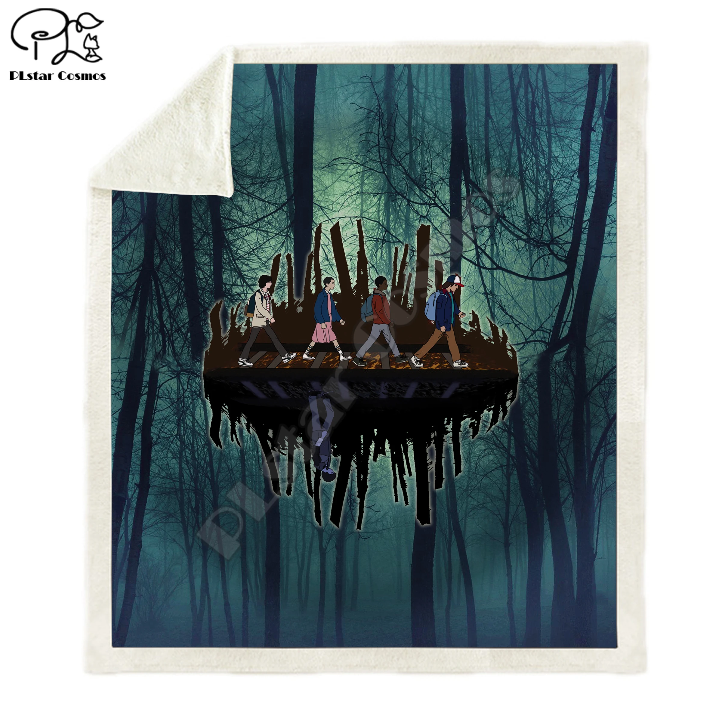 Рождество и Хэллоуин одеяло с 3D принтом очень странные дела шерпа на кровать