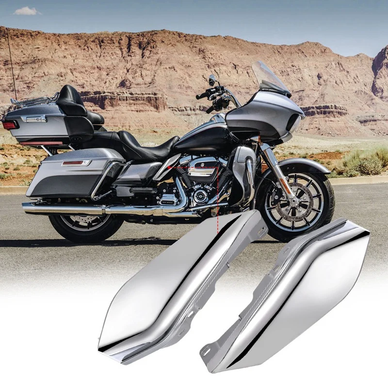 Тепловой щит левый и правый средний каркас воздушные дефлекторы для Harley Touring Trike 2009- 1 пара Серебро