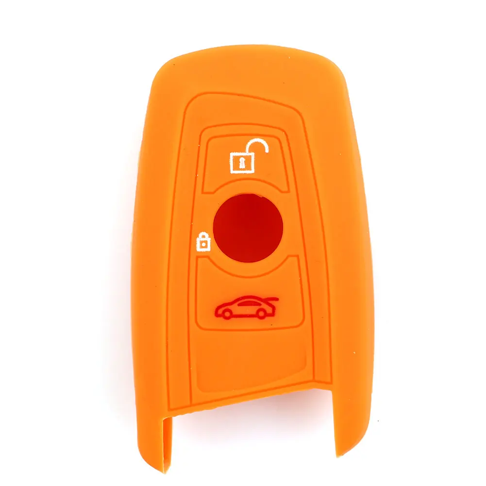 Orange Vehemo Foldable Silicone Remote Fob Cover Car Remote Control Case Protection Silicone Key Case Vehicle Automobile Flexible - Цвет: Orange