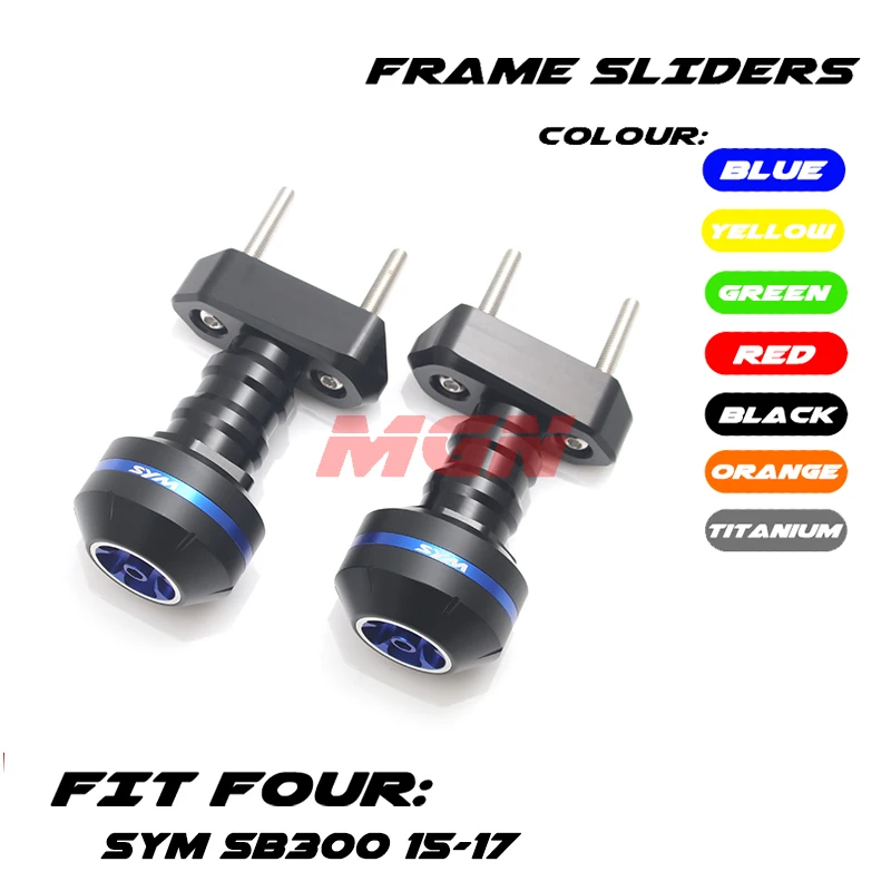 Motorcycle CNC Aluminum Falling Protection Frame Sliders Crash Protector For SYM SB300 SB 300 2015 2016 2017