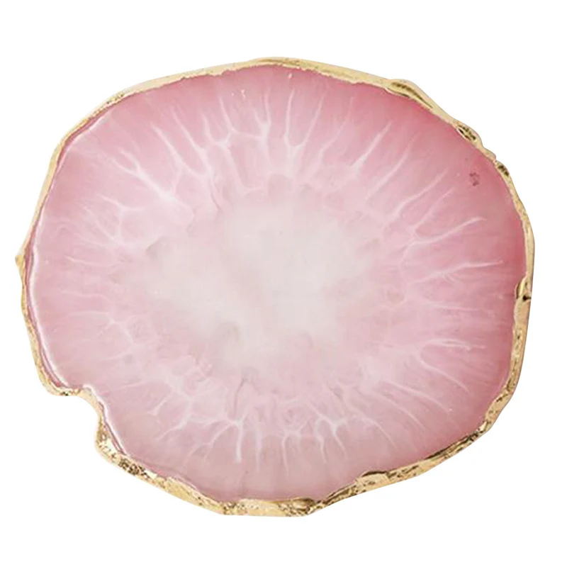 Гель-Палитра для рисования ногтей с золотыми краями, лак для ногтей, агат, Микс, перемешивающий кристалл, драгоценная пластина, аксессуары для маникюра, инструмент для самостоятельного изготовления