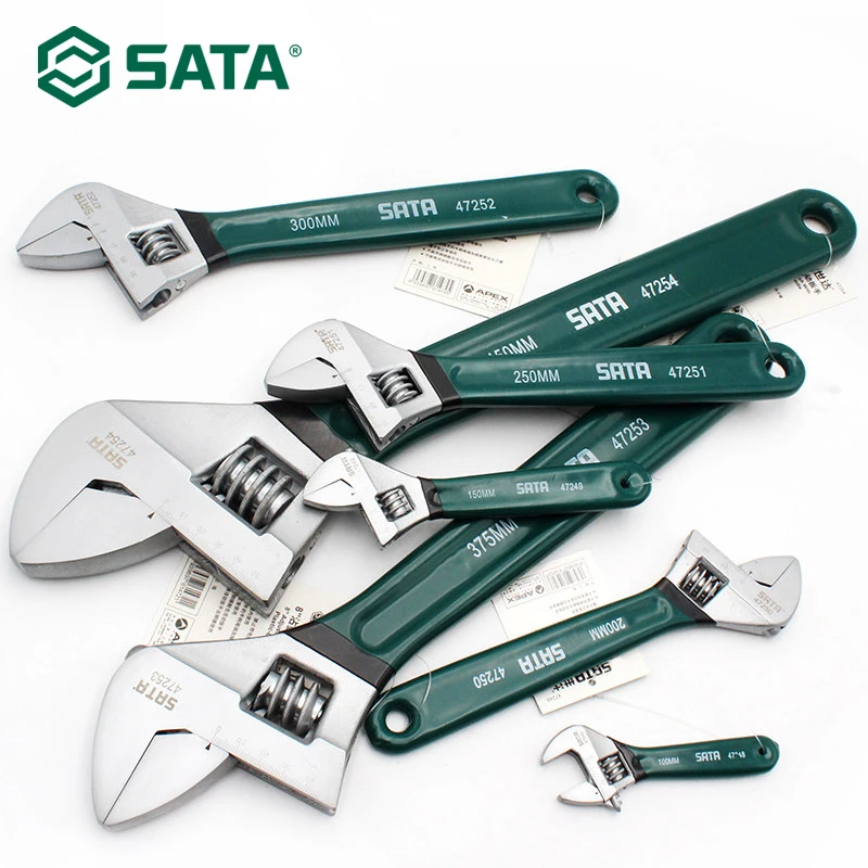 

SATA Professional DIY Adjustable Wrench Spanner with Cushion Grip Repair Wrench 47248