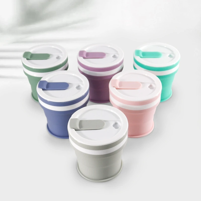 New Hight Quaily Coffee Mugs Travel Collapsible Silicone Cup Folding Water Cups Food Grade Drinking Ware Mug Tea Coffee Cups