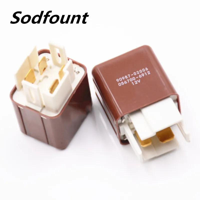 12V 4pin 1 шт Автомобильные фары реле 12V 4pin 12V 5pin 90987 авто реле - Габаритные размеры: 12V 4pin