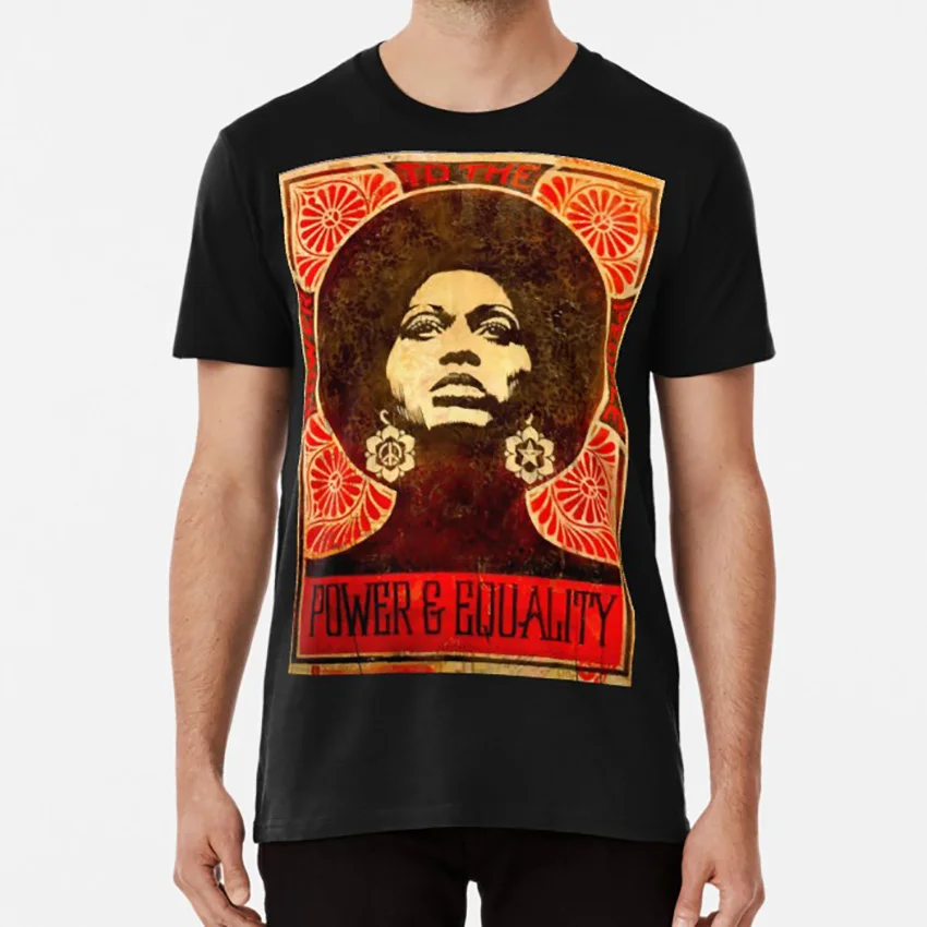 Angela Davis poster 1971 футболка power to the Men Equity power angela davis Черная пантера Вечерние черные Пантеры