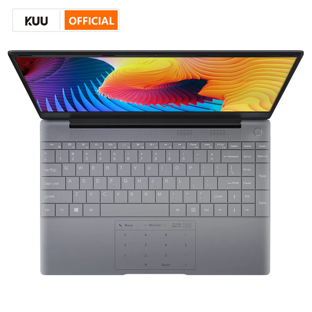 Portátil ultraligero KUU K2, 14.1 FHD (1.920x1.080) IPS, 16:9, Intel Celeron J4115, 8G RAM, 256GB/512GB SSD, Ultra HD Graphics 600, Windows 10, 5.000mAh, WiFi dual, microSD, lector huella dactilar, panel táctil multif