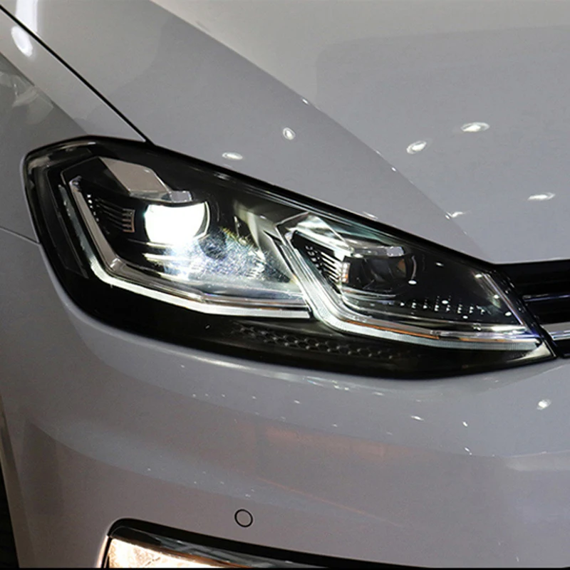 Автомобильные фары для Volkswagen Golf 7 5 2013 2017 ангельские глазки Bi Xenon объектив проектор