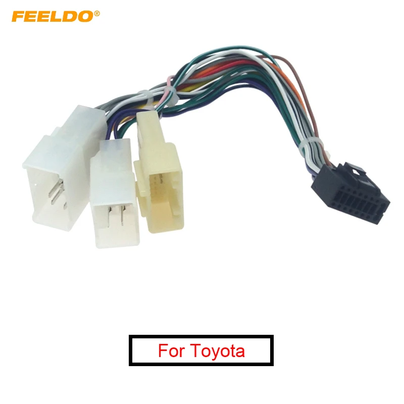FEELDO 1 шт. 16P автомобильный головное устройство адаптер проводов для Toyota OEM