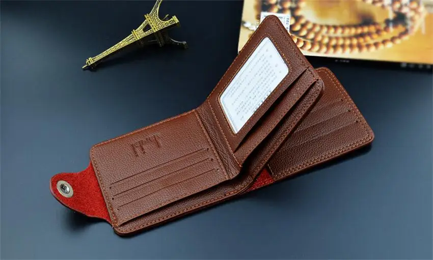 Фирменный Кожаный винтажный кошелек для мужчин, держатели кредитных карт, короткие мужские кошельки на молнии, мужской кошелек, мужской клатч
