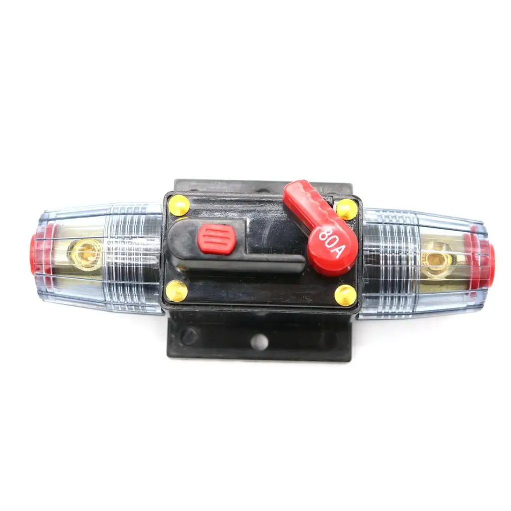 80AMP Car Boat DC 12V-24V Car Stereo Audio System Circuit Breaker Reset Fuse