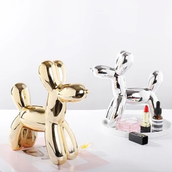 

Nordic balloon dog ceramic Figurines Piggy Bank Crafts Creative Dog Miniature Ornaments Home Living Room Decor Kids Gifts