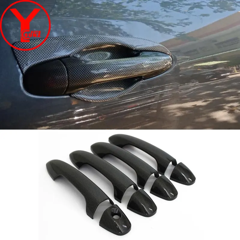 Крышка ручки двери для Toyota hilux Fortuner REVO innova 2016 2017 2018 2019 ABS углеродное волокно rav4 2014 +