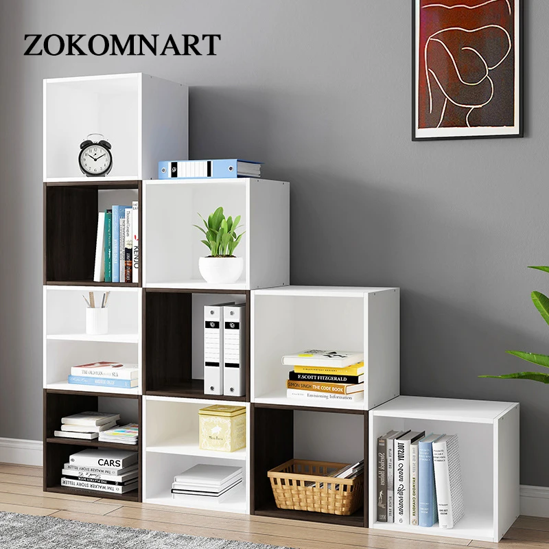 Деревянный куб Книжный шкаф Creative Сочетание Lockers Multi Lattice Шкафы Кубы Организатор