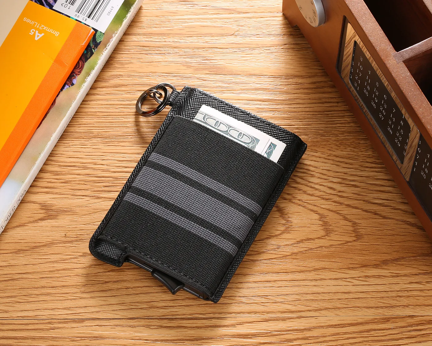Bycobecy натуральная кожа Бизнес RFID Умный кошелек черные маленькие кошельки Противоугонная алюминиевая коробка Pup Up Тонкий Мини кошельки