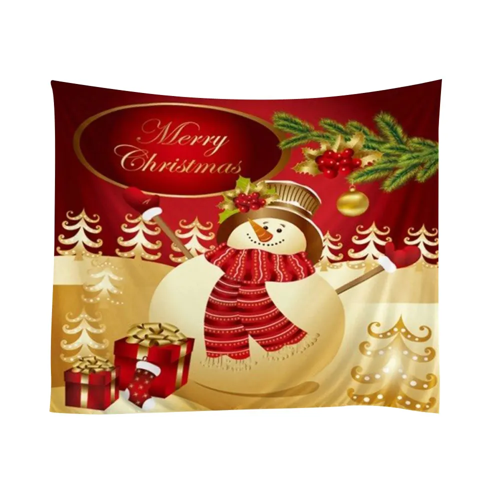 3 Wall Art Snowman Christmas Tapestry Tapestry Polyester Blanket Blanket Decor Throw Xams Home Santa Claus Wall Hanging - Цвет: 3