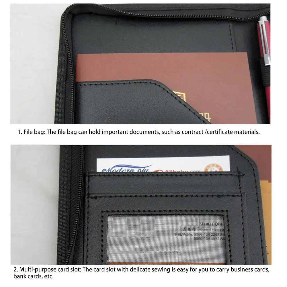 Бизнес-чехол A5 Manager Padfolio многофункциональный высококачественный ПУ синтетическая кожа портфель блокноты