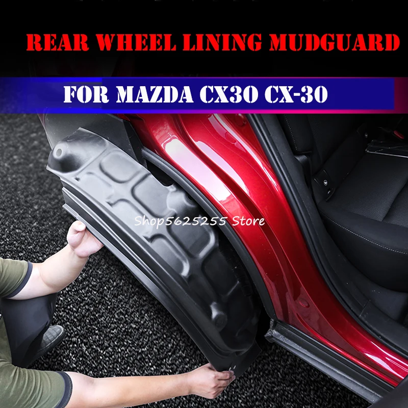 YEE PIN CX-30 Mudguard Rear Wheel Car Mudguard Mudguard for Mazda CX-30 DM 2019 2020 Car Exterior Parts Plastic Polymer Vehicle Only Fender Custom Parts 2PCS Set