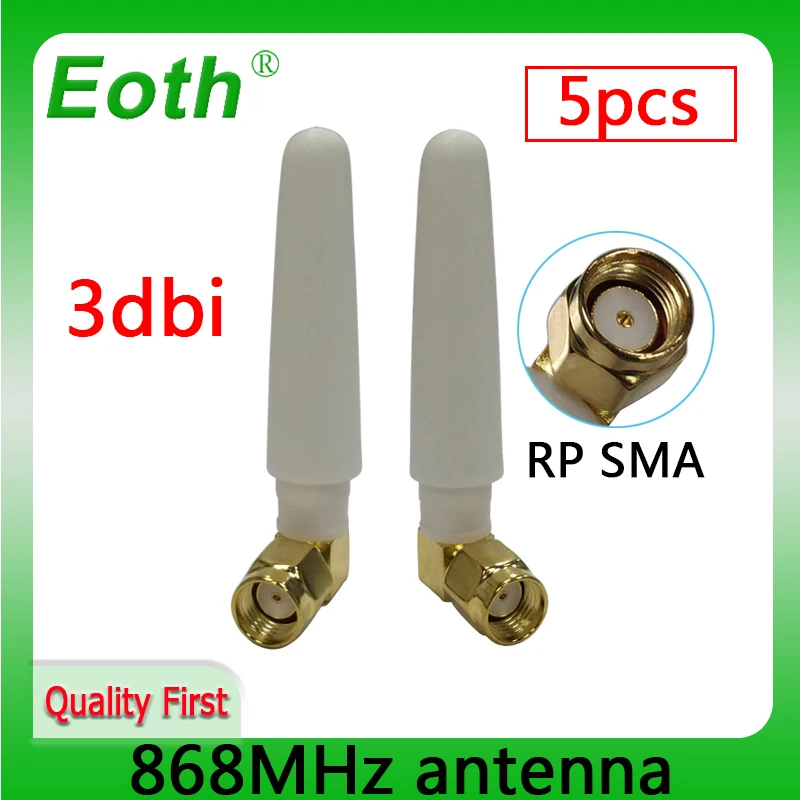 EOTH 5 шт. 868 МГц антенна 3dbi sma разъем 915 lora pbx iot модуль lorawan сигнальный приемник с
